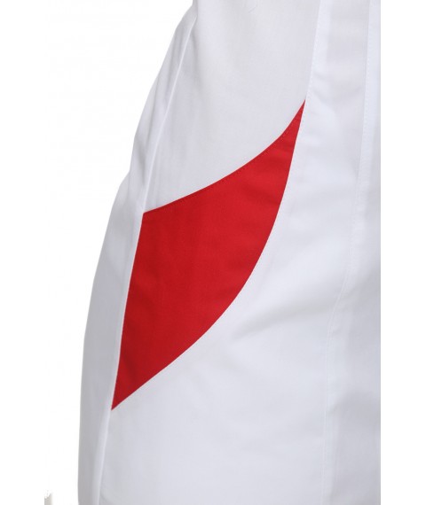 Medical gown Ibiza White-red