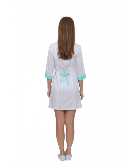 Medical gown Ibiza White-Mint