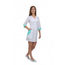 Medizinisches Kleid Ibiza White-Mint