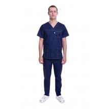 Medical suit Baltimore (PREMIUM) Dark/blue-stitching/lime