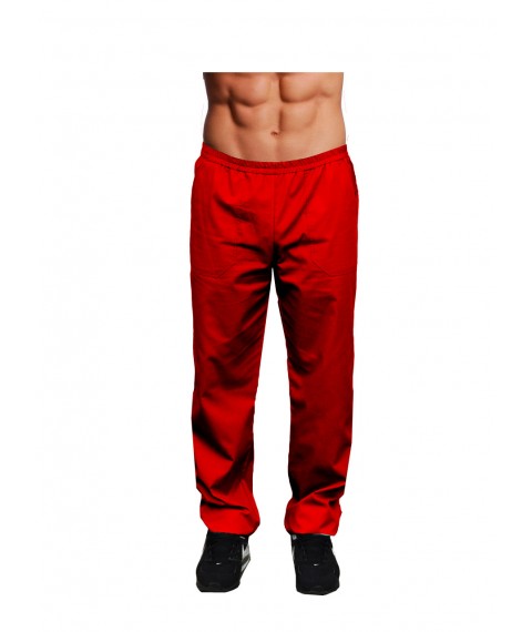 Медицинские штаны мужские Красный