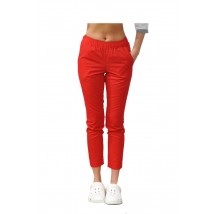 Women's medical pants 7/8 Red