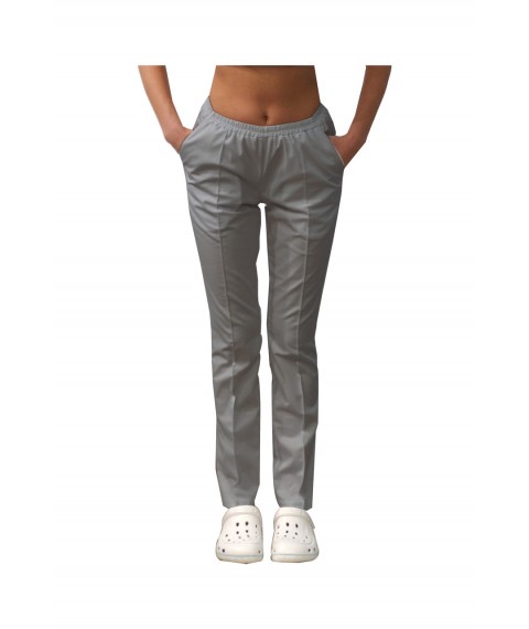 Women's medical pants with pockets Light/gray
