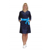 Medizinisches Kleid Verona Dunkel / Blau-Hellblau