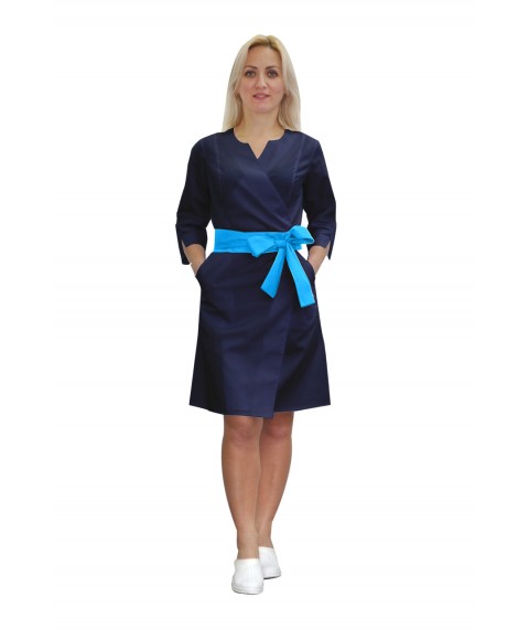 Medizinisches Kleid Verona Dunkel / Blau-Hellblau