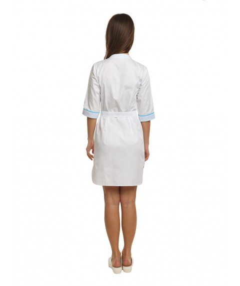 Medizinisches Kleid Delhi Weiß-Blau