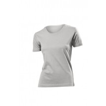 Damen klassisches T-Shirt Grau-Melange