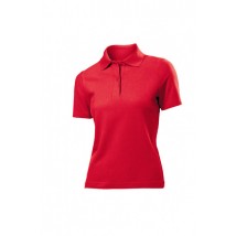 Women's polo shirt White Red