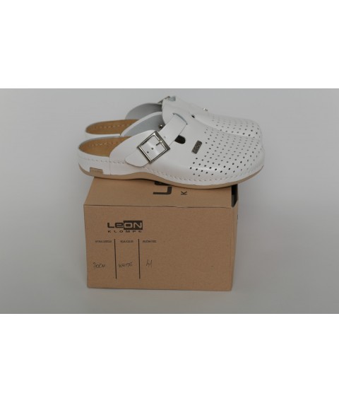 Medical men's slippers Sabo Leon 700M White