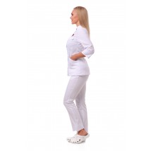 Medical suit Beijing White-embroidery/ruby