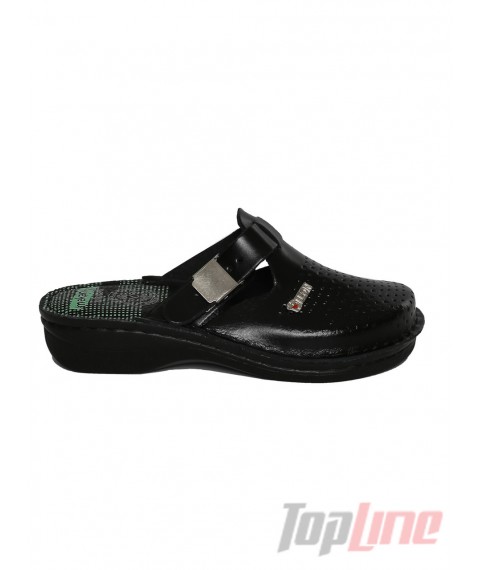 Medical women's slippers Clog Leon V260 Black
