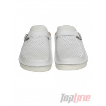Medical men's slippers Clog Leon V202M White