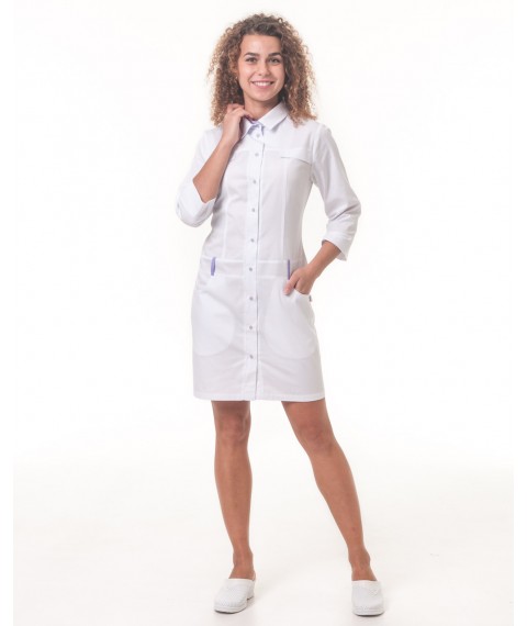 Medical gown Georgia White-lilac
