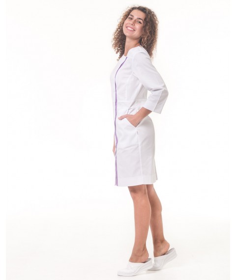 Medizinisches Kleid Paris Weiß-Lavendel