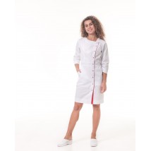 Medical gown Paris White-red