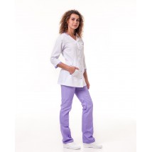 Medical suit Antalya 3/4 White-lilac