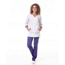 Medical suit Antalya 3/4 White-purple