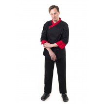 Chef's suit Brussels Black-red