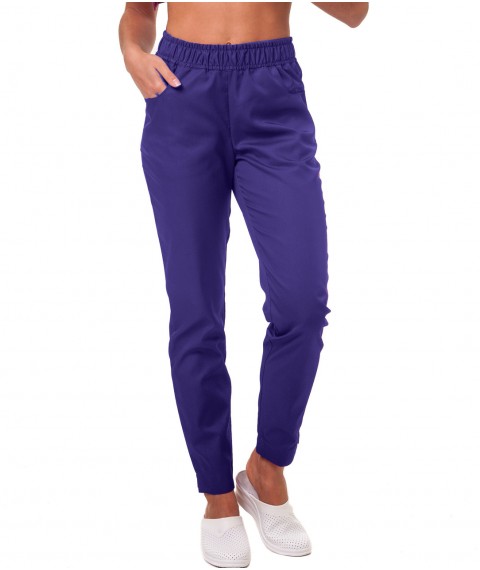 Damen medizinische Hose 7/8 Dunkel / Lila