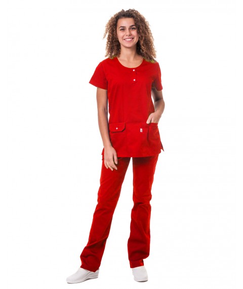 Медицинский костюм Флорида Красный