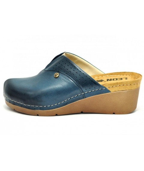 Women's medical slippers Clog Leon 1002 Dark/blue