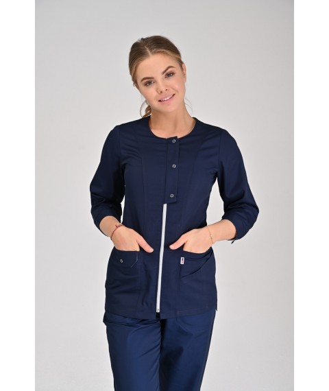 Medizinische Jacke Mallorca Marineblau, 3/4