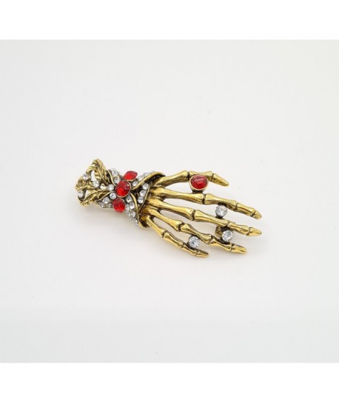 Medical jewelry (skeleton hand) gold