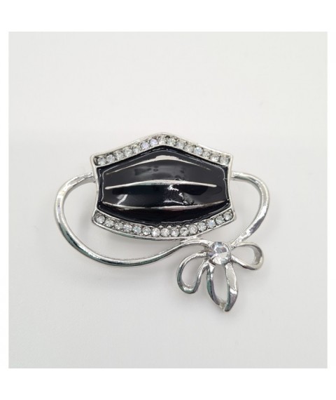 Medical jewelry (medical mask) black silver