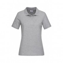 Polo T-shirt Women, Gray melange