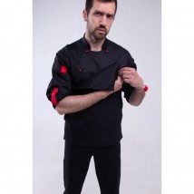 Chef's jacket Provence, black and red