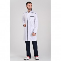 Medical gown Oslo White/Dark Blue