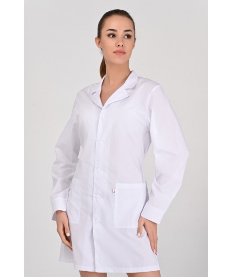 Medical gown School White (button)