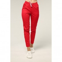 Women's medical pants 7/8, Red