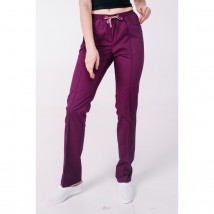 Medical pants with pockets for women, Plum