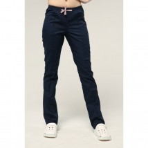 Women's medical pants with pockets, Dark blue