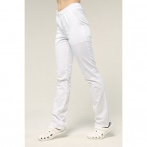 Straight medical pants for women, White