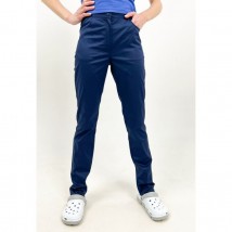 Medical pants Dallas with zipper, Dark blue