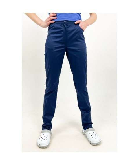 Medical pants Dallas with zipper, Dark blue