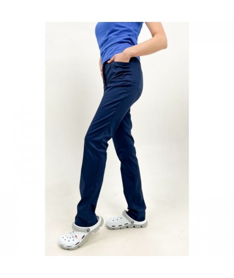 Medical pants Dallas with zipper, Dark blue