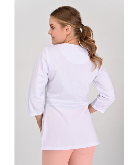 Medical jacket Alanya (button) 3/4, White