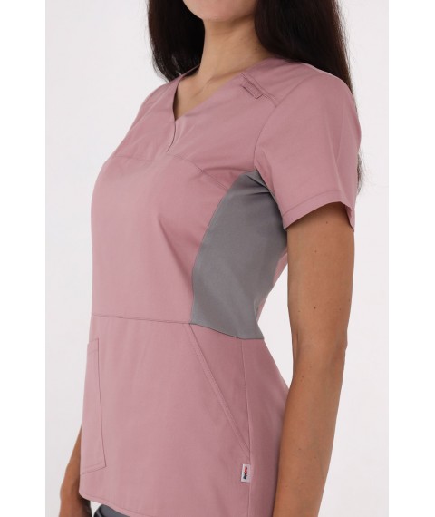 Medical jacket Celeste Rumyantsev/Light grey, Short sleeve