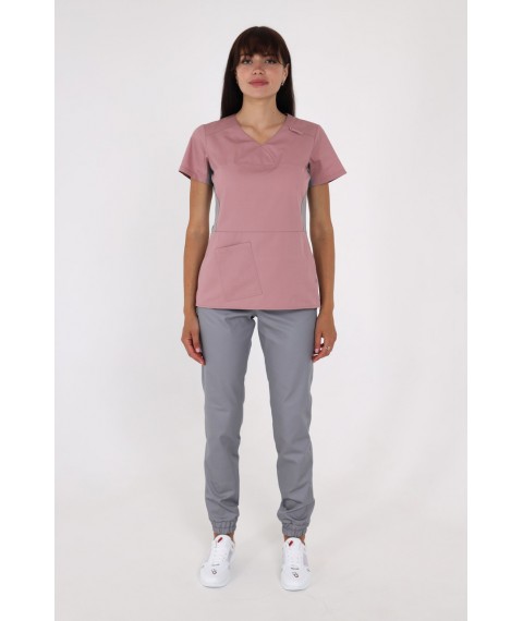 Medical jacket Celeste Rumyantsev/Light grey, Short sleeve