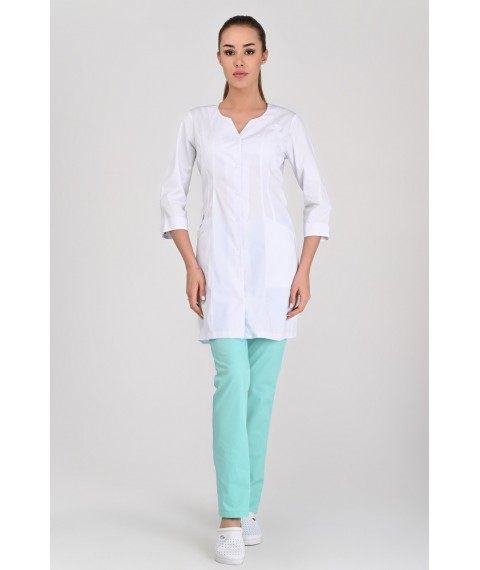 Women's medical gown Varna White 3/4