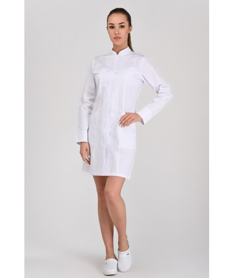 Women's medical gown Beijing White (long sleeve)