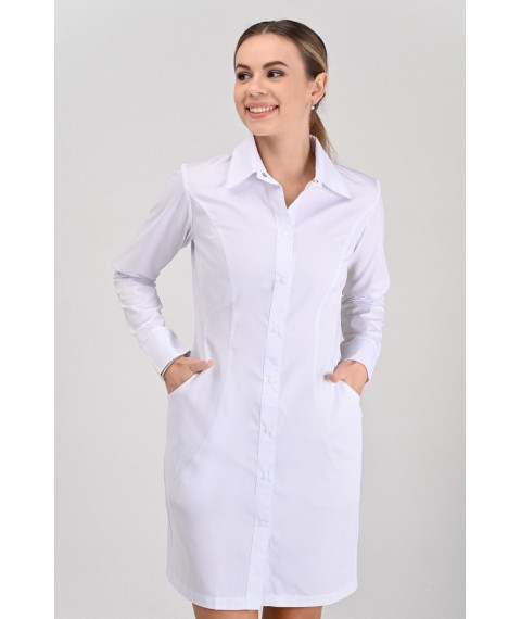 Women's medical gown Philadelphia White long sleeve