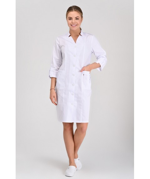Medical gown Genoa White 3/4 (button)