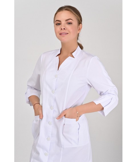Medical gown Genoa White 3/4 (button)