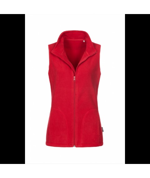 Women's fleece vest, Red