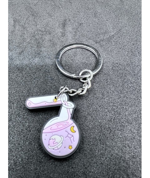 Medical jewelry keychain (pink bulb)