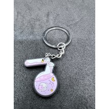 Medical jewelry keychain (pink bulb)
